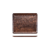 Rectangular Brown Composite Platter12.75" x 10.5" x h:0.5"